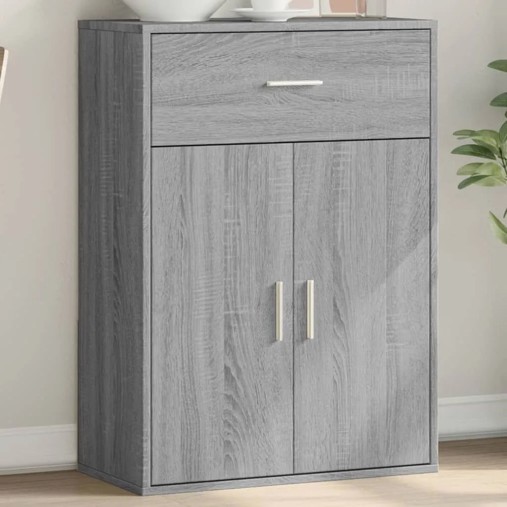 Ντουλάπι Γκρι Sonoma 60x30x84 εκ. από Επεξεργασμένο Ξύλο - Γκρι
