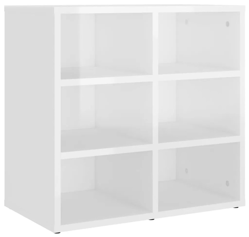 vidaXL Παπουτσοθήκες Γυαλιστερό Λευκό 52,5 x 30 x 50 εκ.