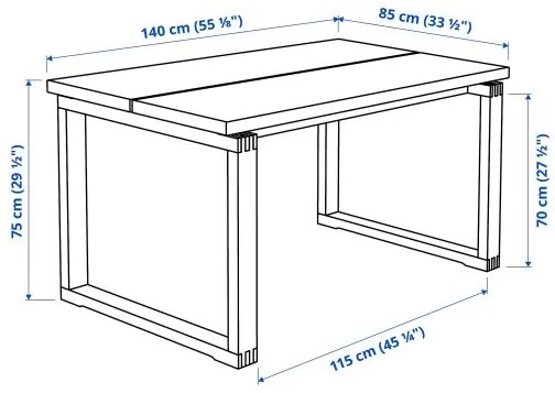 MORBYLANGA/ODGER τραπέζι και 4 καρέκλες 992.460.98