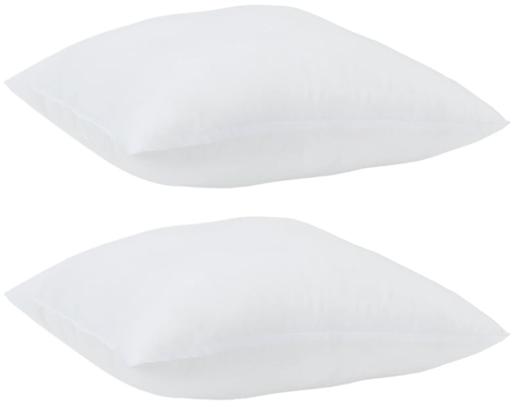 vidaXL Μαξιλάρια 2 pcs Λευκό 60 x 60 cm 85gsm 100% πολυεστέρας