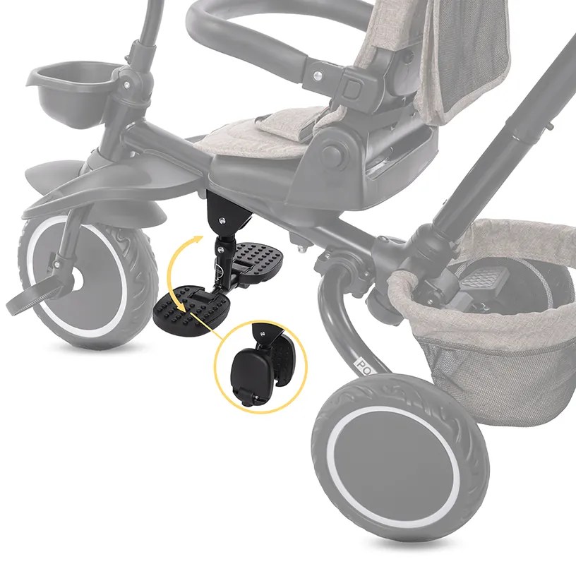 Τρίκυκλο ποδήλατο Πτυσσόμενο FRECCIA  360° Beige 10050670003 Lorelli