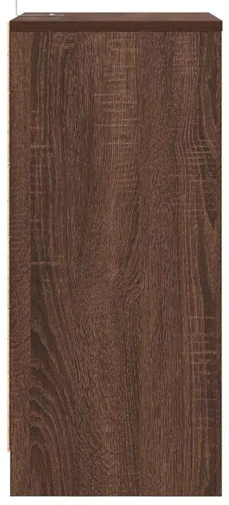 vidaXL Κομοδίνα 2 pcs Καφέ δρυς 40 x 30 x 467 εκ Επεξεργασμένο ξύλο