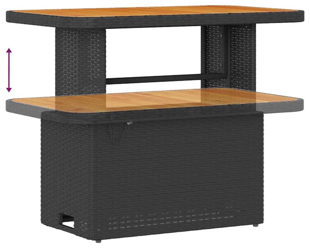 vidaXL Σετ Καναπέ Κήπου με μαξιλάρι 8 pcs Μαύρο συνθετικό ρατάν