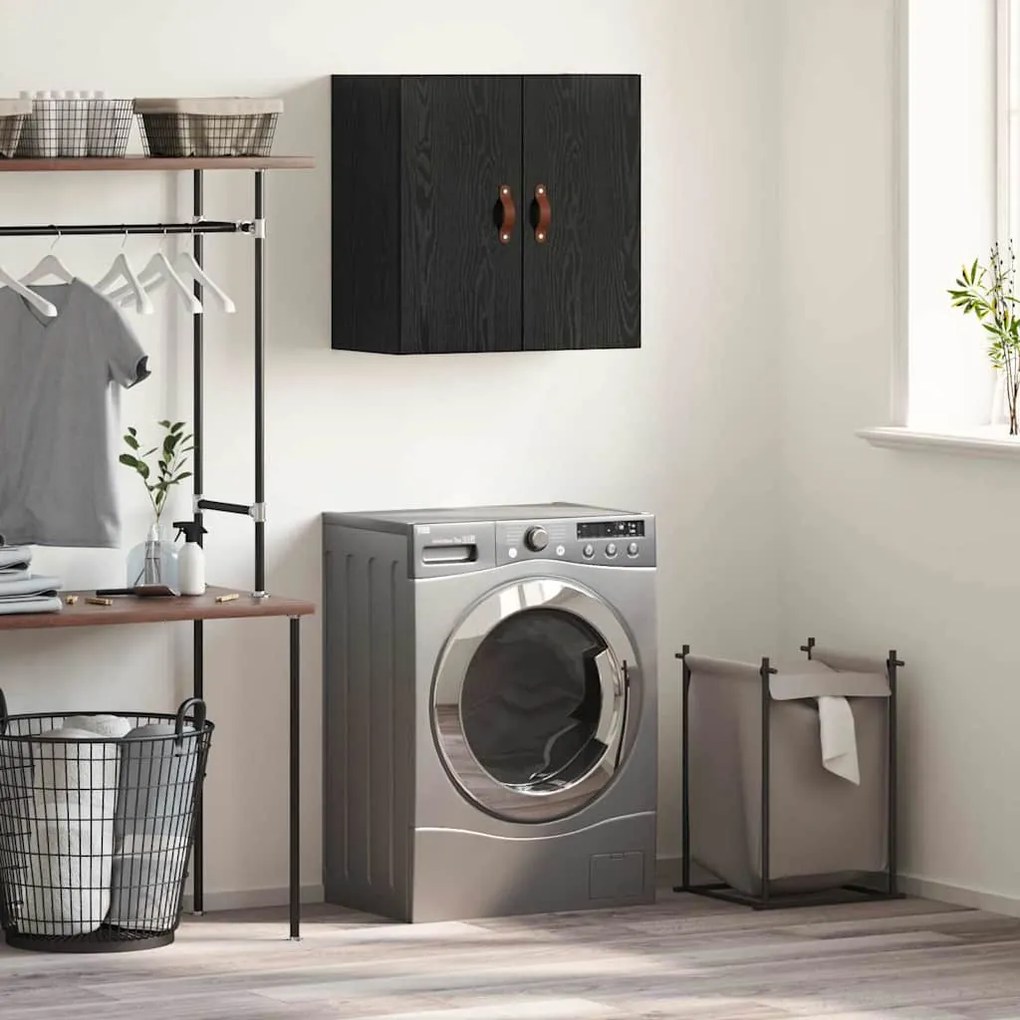 vidaXL Ντουλάπα Τοίχου Μαύρη δρυς 60 x 31 x 60 εκ. Επεξεργασμένο ξύλο