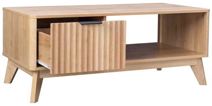 Τραπέζι σαλονιού Hamea pakoworld mdf σε φυσική απόχρωση 110x55,2x45εκ