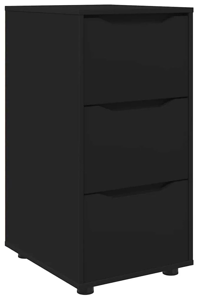 vidaXL Ντουλάπι αποθήκευσης Μαύρο 40 x 48 x 81 εκ Επεξεργασμένο ξύλο