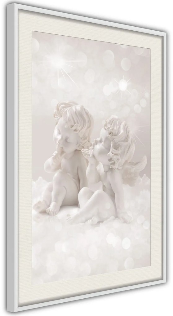 Αφίσα - Cute Angels - 20x30 - Χρυσό - Με πασπαρτού