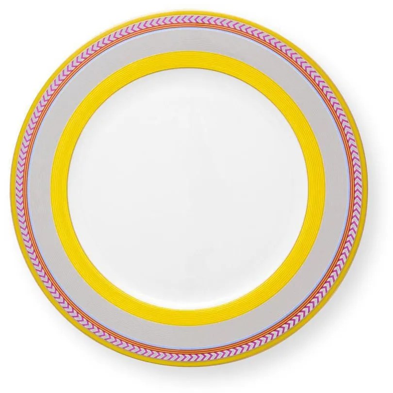 ΠΙΑΤΟ ΔΕΙΠΝΟΥ Δ28cm PIP STUDIO - CHIQUE STRIPES YELLOW