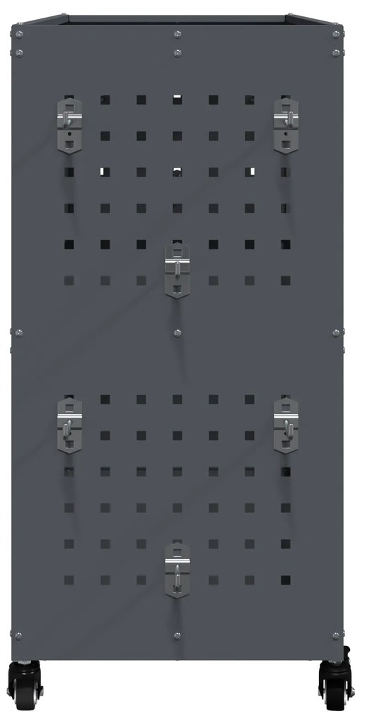 vidaXL Καρότσι εργαλείων με ράφι Ανθρακί 75 x 35 x 73 εκ. Κρύα χάλυβας