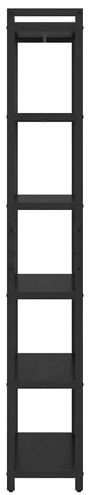 vidaXL Βιβλιοθήκη Μαύρη δρυς 60 x 30 x 188 εκ Επεξεργασμένο ξύλο