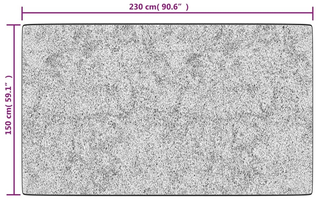 vidaXL Χαλί Πλενόμενο Αντιολισθητικό Γκρι 150 x 230 εκ.