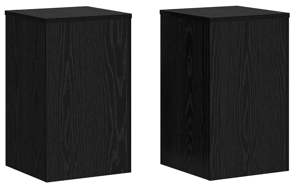 vidaXL Βάση φυτών 2 pcs Μαύρη δρυς 30 x 30 x 50 cm Επεξεργασμένο ξύλο