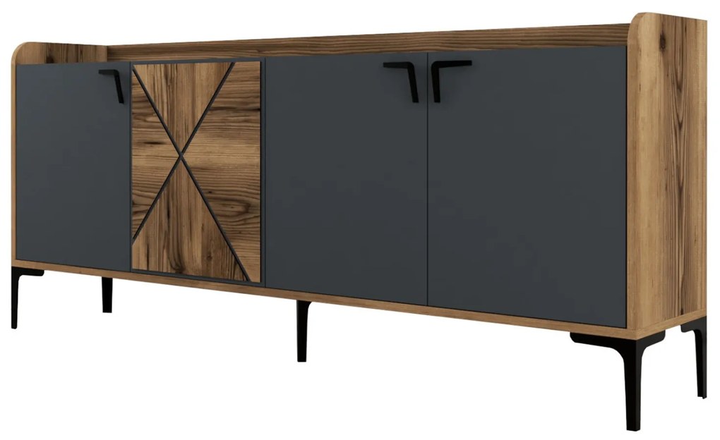 ΜΠΟΥΦΕΣ ΜΕΛΑΜΙΝΗΣ ΚΑΡΥΔΙ ΚΑΙ ΑΝΘΡΑΚΙ 180x35x78Yεκ. HM9433.01