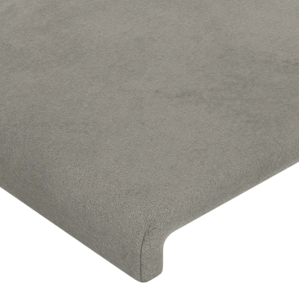 vidaXL Κεφαλάρια Κρεβατιού 4 τεμ. Αν. Γκρι 80 x 5 x 78/88εκ.Βελούδινο