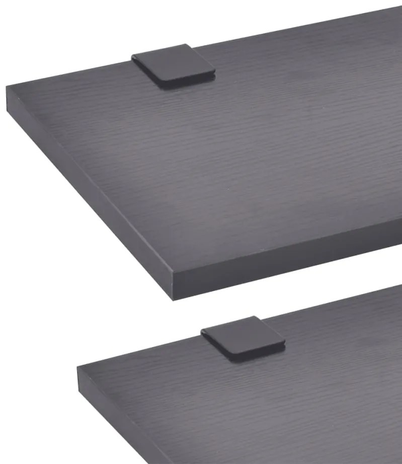 vidaXL Σύνθεση Μπάνιου με Νιπτήρες Σετ Εννέα Τεμαχίων Μαύρο