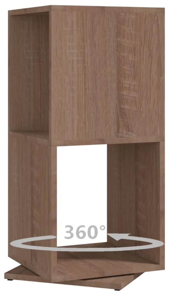 vidaXL Ντουλάπι Περιστρ. Sonoma Δρυς 34,5x34,5x75,5 εκ. Επεξ. Ξύλο