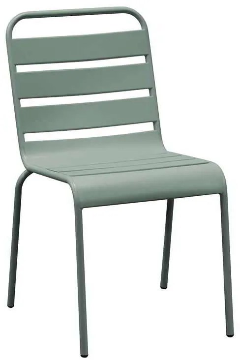 BRIO Καρέκλα Στοιβαζόμενη Μέταλλο Βαφή Sandy Green 5635C 48x59x79cm