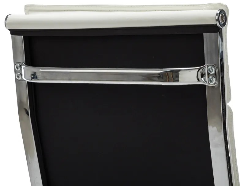 Καρέκλα γραφείου διευθυντη Mavel pakoworld PU λευκό 55x62x100-110εκ