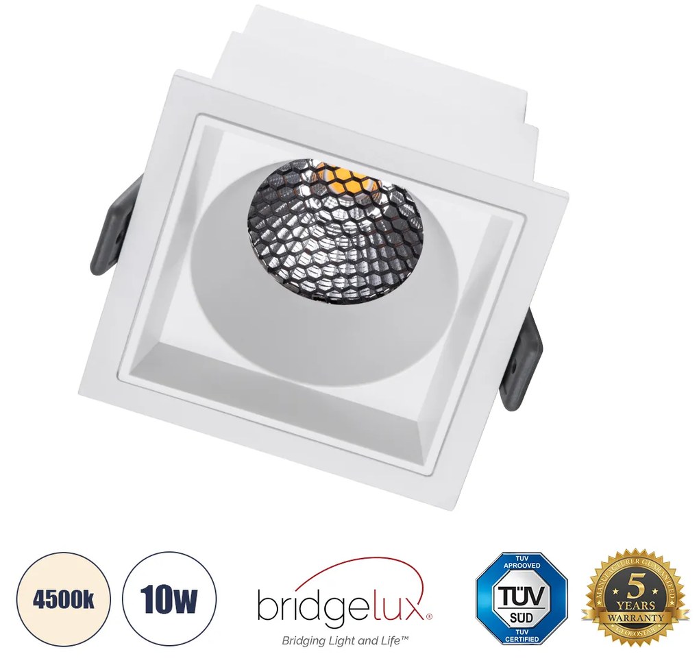 PLUTO-M 60272 Χωνευτό LED Spot Downlight TrimLess Μ8.4xΠ8.4cm 10W 1300lm 38° AC 220-240V IP20 Μ8.4 x Π8.4 x