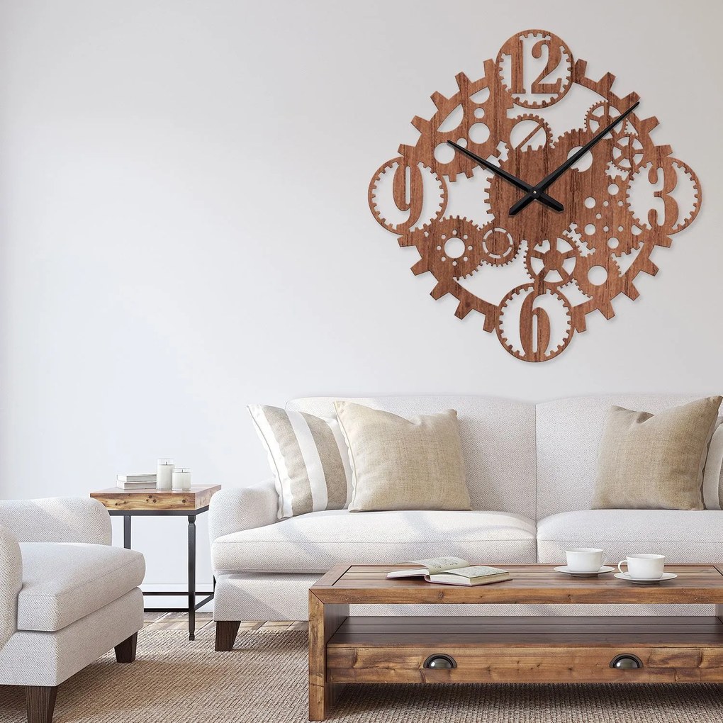 Ρολόι τοίχου  εσωτερικού χώρου ξύλινο clock2 - Clock2-Τικ, 1mx1m