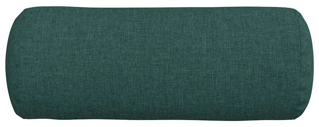 vidaXL Μαξιλάρια Στήριγμα 2 pcs Σκούρο Πράσινο Ø 15 x 40 εκ ύφασμα