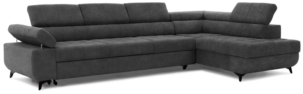 Καναπές/Κρεβάτι Dronis Maxi /Γκρι / Δεξιά γωνία/ 338x100x203 BOG2691