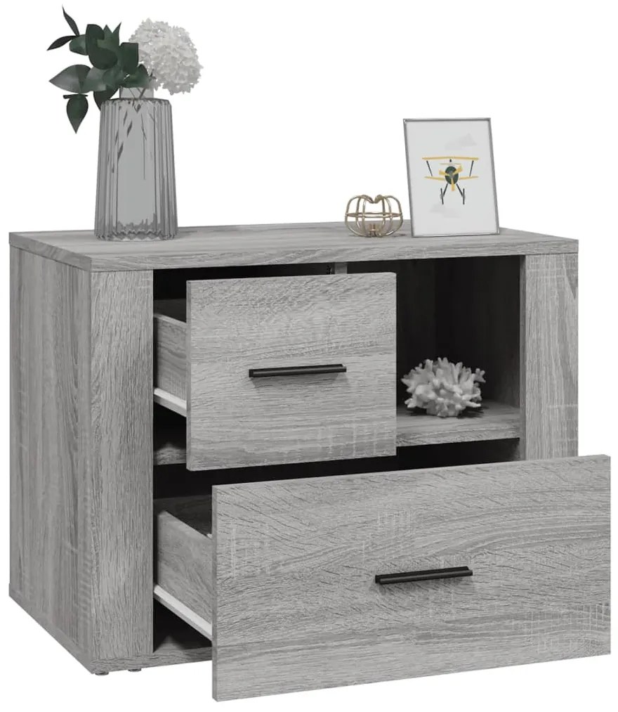 vidaXL Κομοδίνο Γκρι Sonoma 60x36x45 εκ. από Επεξεργασμένο Ξύλο