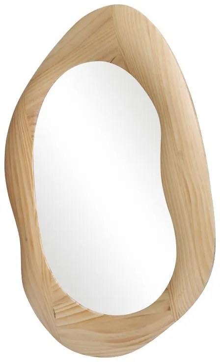 Καθρέπτης Τοίχου Enola Οβάλ Mdf σε Φυσικό 54x2.5x80εκ. 54x2.5x80 εκ.