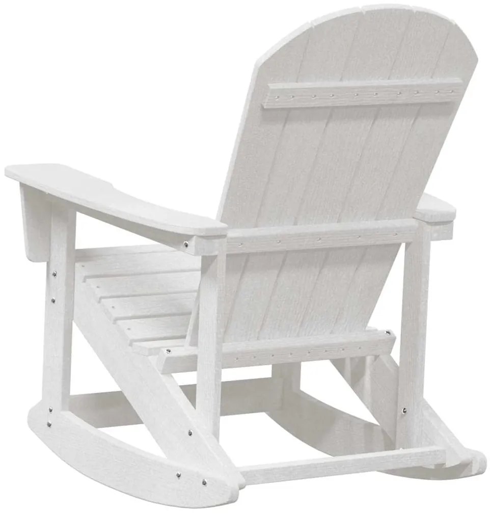 vidaXL Πολυθρόνα Κούνια Adirondack Λευκή 73.5x92x90 cm HDPE