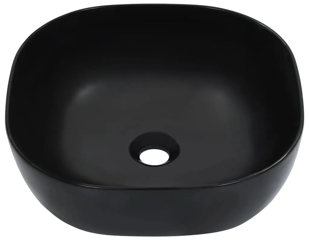 vidaXL Νιπτήρας Μαύρος 42,5 x 42,5 x 14,5 εκ. Κεραμικός