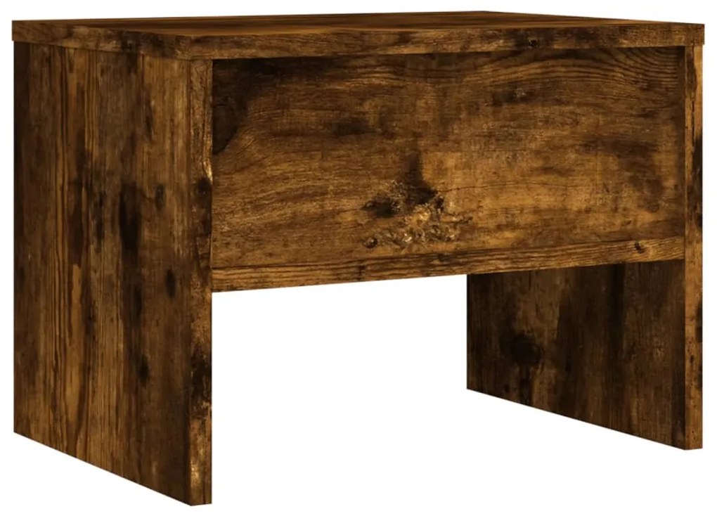 vidaXL Κομοδίνα 2 Τεμ. Καπνιστή Δρυς 40x30x30 εκ. από Επεξεργ. Ξύλο