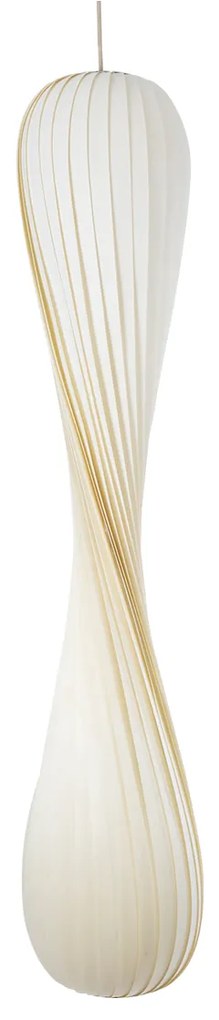 02317 GloboStar® GLOBOSTAR® PRAIA 02317 Μοντέρνο Κρεμαστό Φωτιστικό Οροφής με Ντουί 2 x E27 AC 220-240V IP20 - Μπεζ &amp; Λευκό - Μ25 x Π25 x Υ145cm