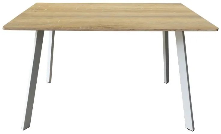 Τραπέζι Squaro sonoma mdf με λευκά μεταλλικά πόδια 120x70x75εκ 120x70x75 εκ.