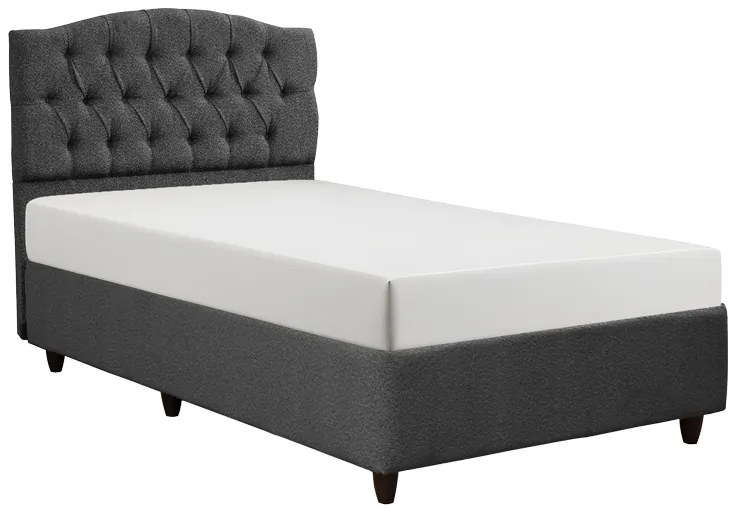 Intrahome Κρεβάτι Lanse I Intrahome μπουκλέ σε ανθρακί απόχρωση 120x200εκ | SKU: INTRAPA-433111137