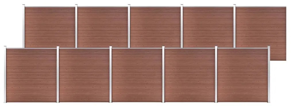 vidaXL Πάνελ Περίφραξης Καφέ 1737 x 186 εκ. από WPC