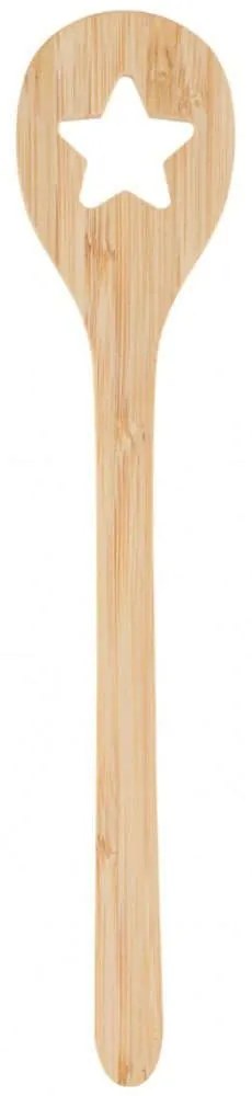 Κουτάλα Τρυπητή Star RD0090458 30x6x0,5cm Natural Raeder Bamboo