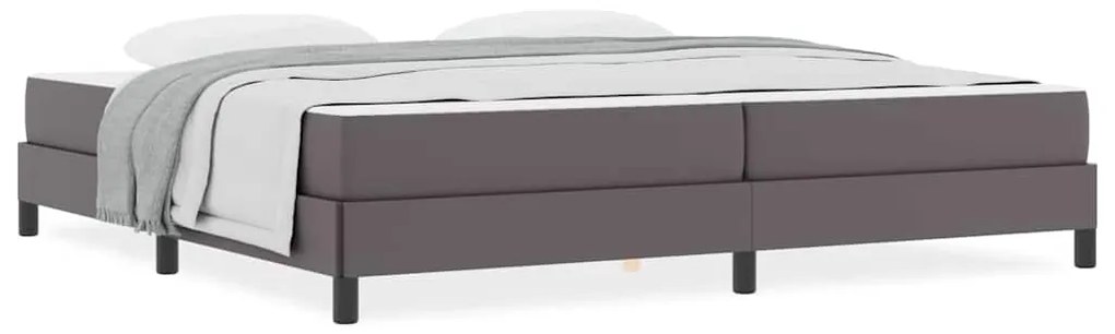 vidaXL Κρεβάτι Άλλο Γκρι 200 x 200 cm Τεχνητό δέρμα