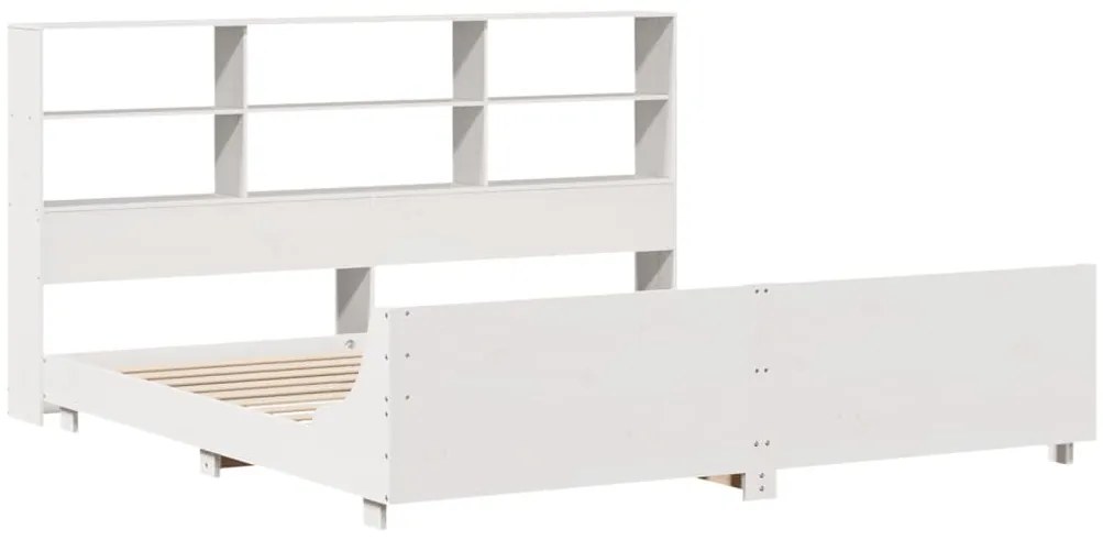 vidaXL Σκελετός Κρεβ. Χωρίς Στρώμα Λευκό 180x200 εκ Μασίφ Πεύκο