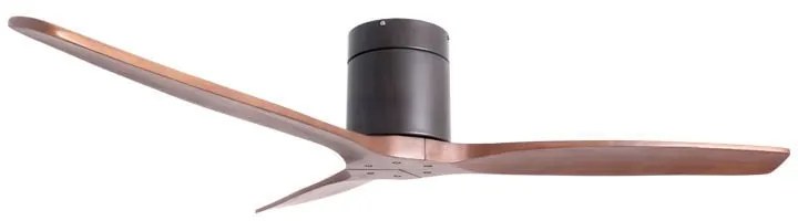 Primo PRCF-80665 Ανεμιστήρας Οροφής 52'' 132εκ. DC Με Τηλεχειριστήριο Μαύρος με 3 καφέ φτερά
