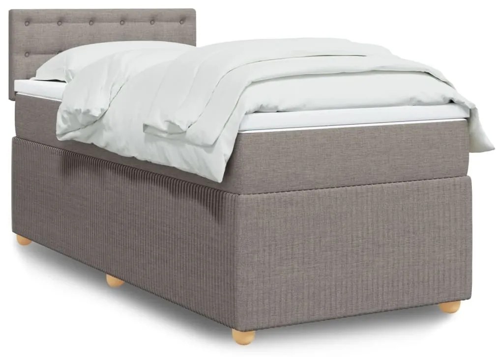 ΚΡΕΒΑΤΙ BOXSPRING ΜΕ ΣΤΡΩΜΑ TAUPE 80X200 ΕΚ. ΥΦΑΣΜΑΤΙΝΟ 3289601