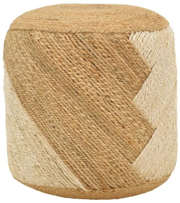 Σκαμπό Elision Inart φυσικό-μπεζ 100% γιούτα 40x40x40εκ 38x38x38 εκ.