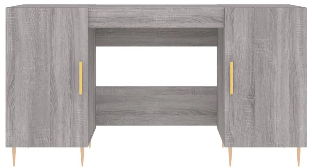 vidaXL Γραφείο Γκρι Sonoma 140 x 50 x 75 εκ. από Επεξεργασμένο Ξύλο