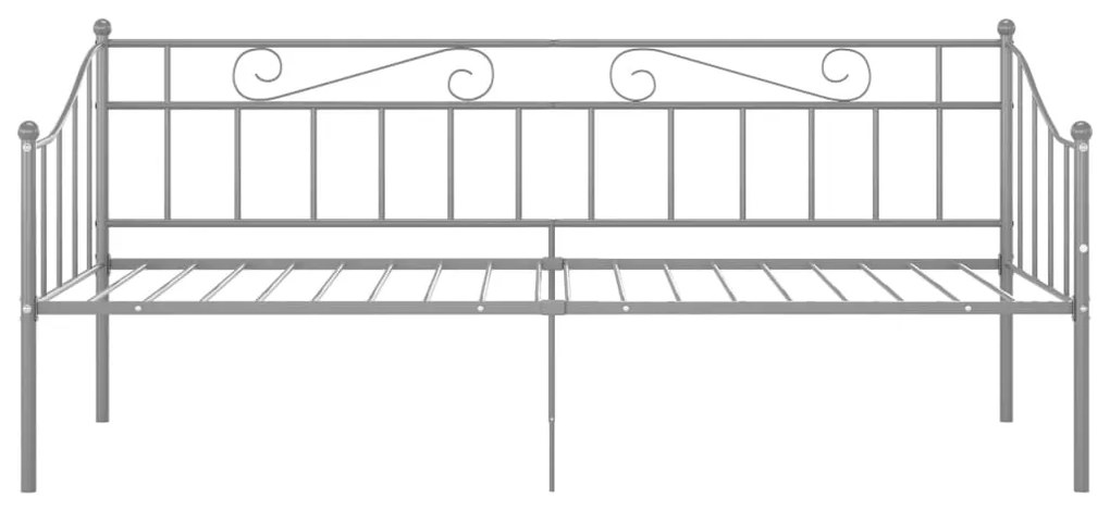 Πλαίσιο για Καναπέ - Κρεβάτι Γκρι 90 x 200 εκ. Μεταλλικό - Γκρι