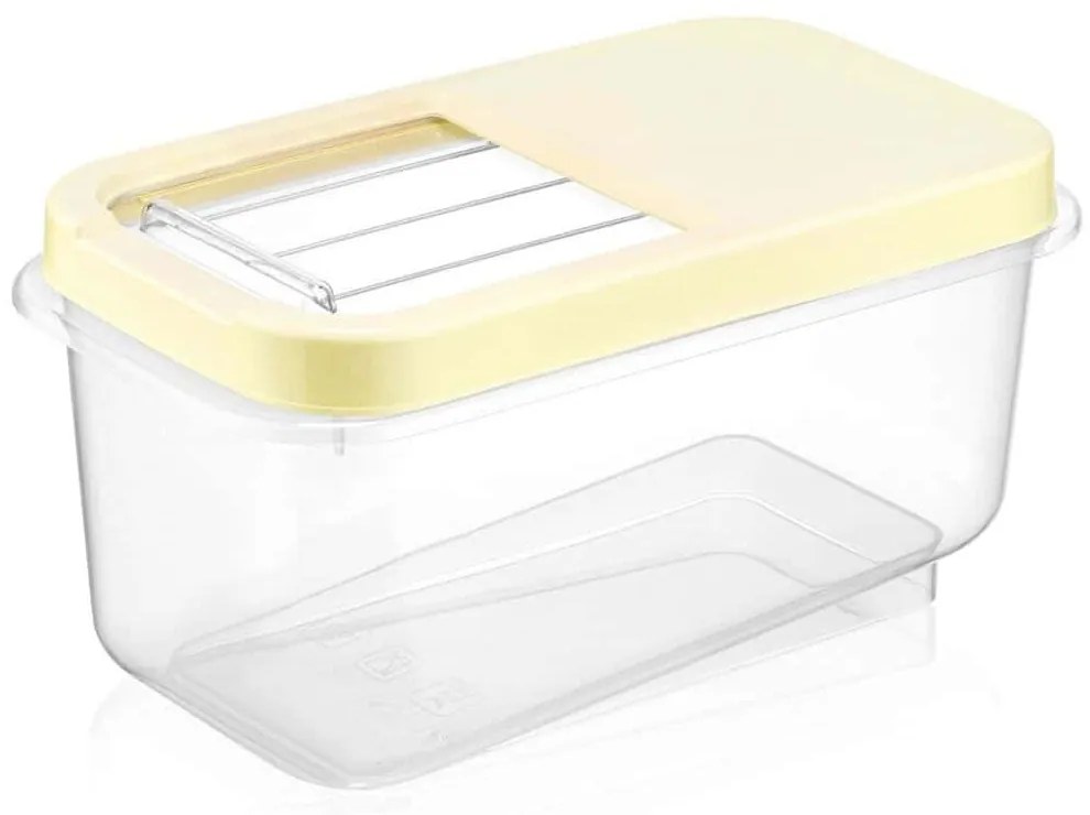 Δοχεία Αποθήκευσης (Σετ 3Τμχ) 639OKK1117 34,5x19x17,5cm 7,5lt Cream-Clear Hermia Πλαστικό