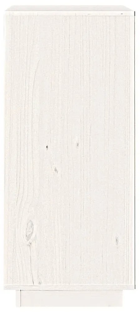Ντουλάπι Λευκό 38 x 35 x 80 εκ. από Μασίφ Ξύλο Πεύκου - Λευκό