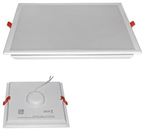 Φωτιστικό Ψευδοροφής Τετράγωνο 24W LED Slim Line IP20 με τροφοδοτικό 230V Lumen-21-132400-Λευκό 21-132400