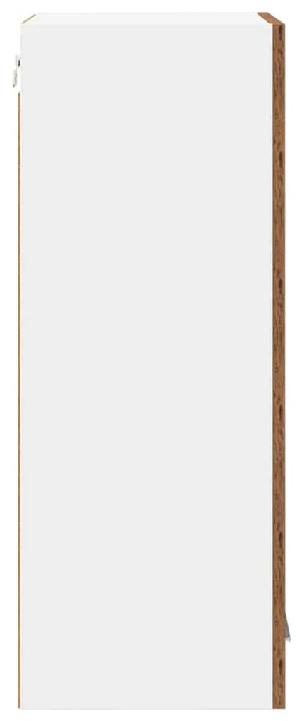 vidaXL Κρεμαστό ντουλάπι με αποθήκευση Παλιό ξύλο 40 x 31 x 80 εκ.