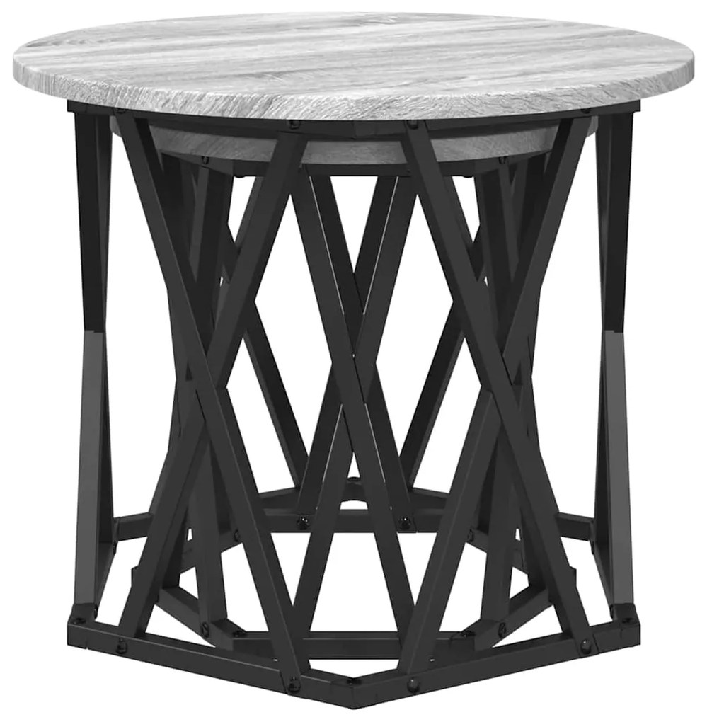 vidaXL Τραπεζάκι Πλευράς 2 pcs Γκρι sonoma 50 x 50 x 40 cm