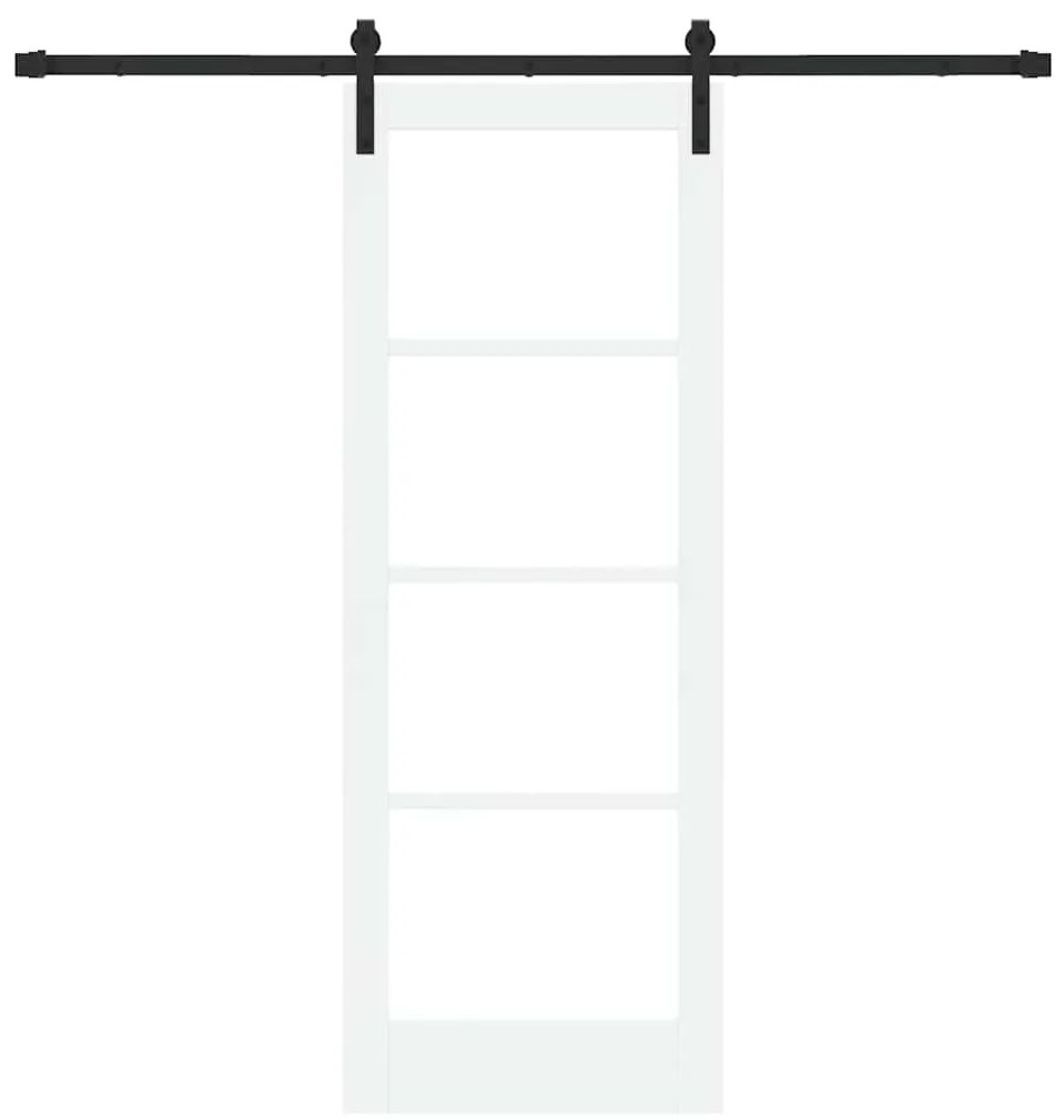 vidaXL Συρόμενη Πόρτα ORKDAL Λευκό 73.5 x 198.5 εκ. Μασίφ ξύλο πεύκου