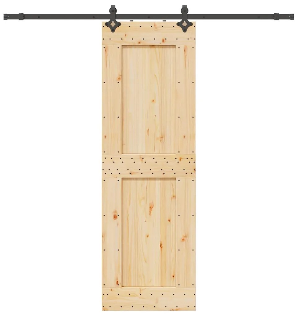 Συρόμενη Μεσόπορτα με Μηχανισμό 70 x 210 εκ. Μασίφ Ξύλο Πεύκου